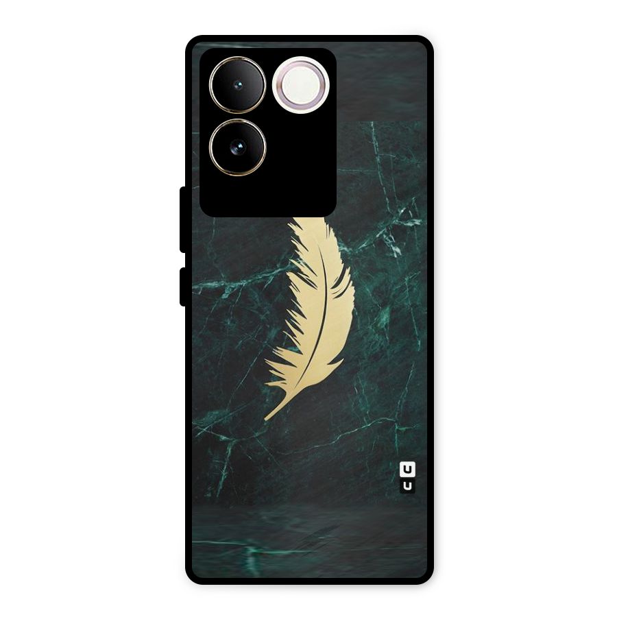 Golden Feather Metal Back Case for iQOO Z7 Pro