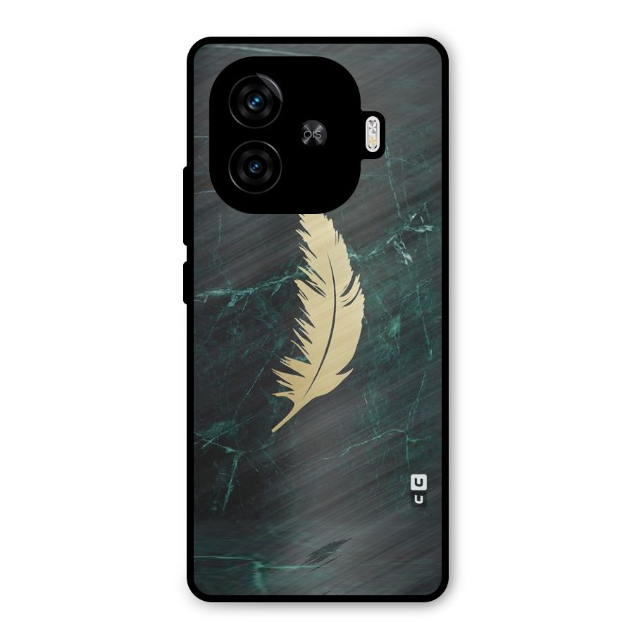 Golden Feather Metal Back Case for iQOO Z9 Turbo