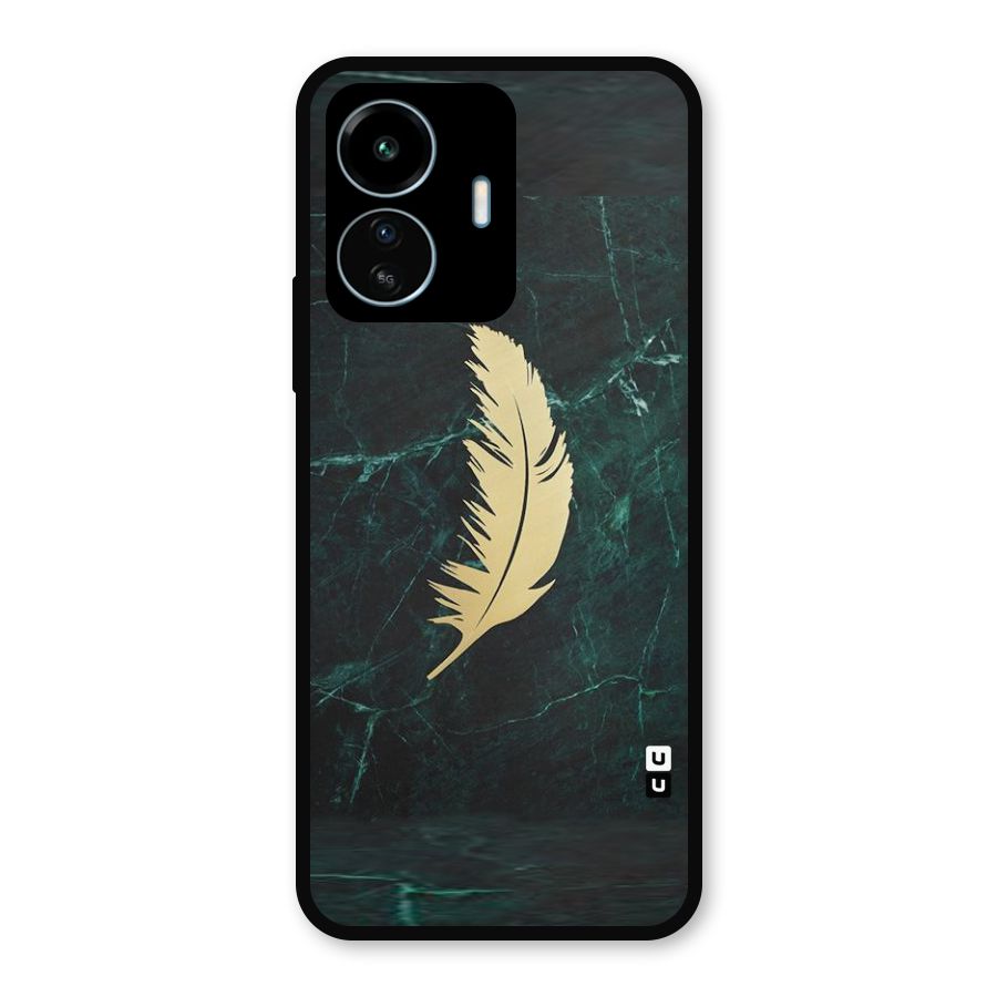 Golden Feather Metal Back Case for vivo iQOO Z6 Lite 5G