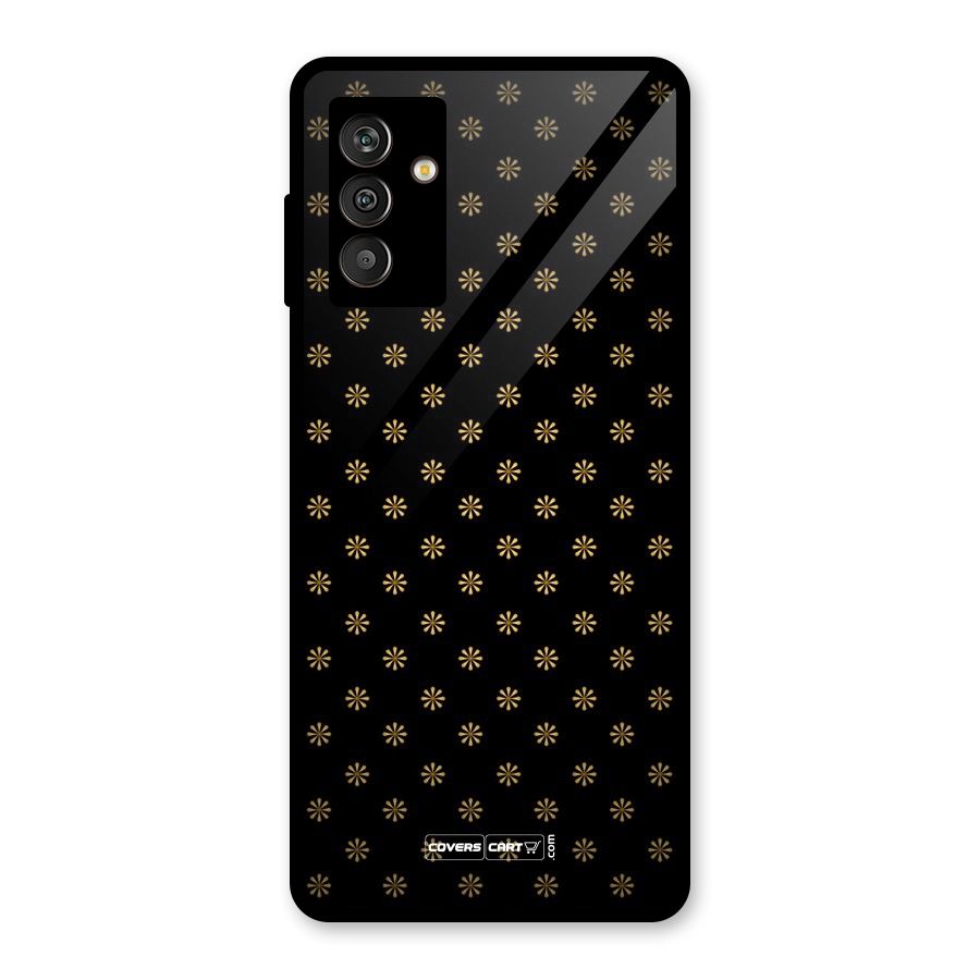 Golden Flowers Glass Back Case for Galaxy M13