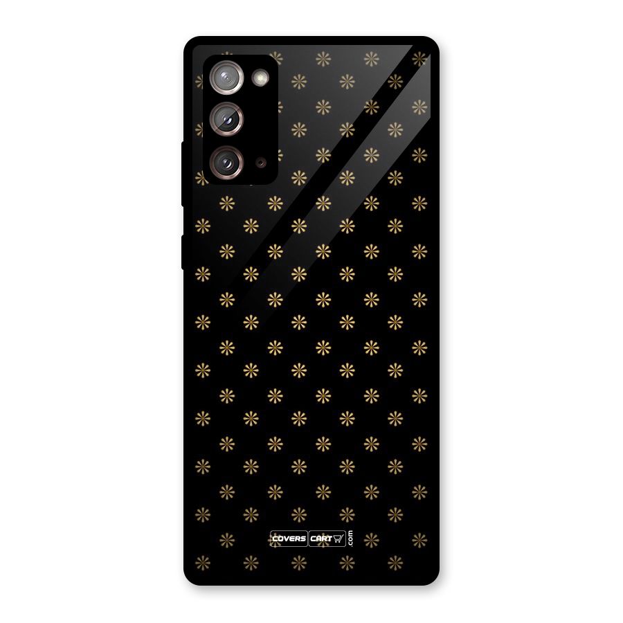 Golden Flowers Glass Back Case for Galaxy Note 20