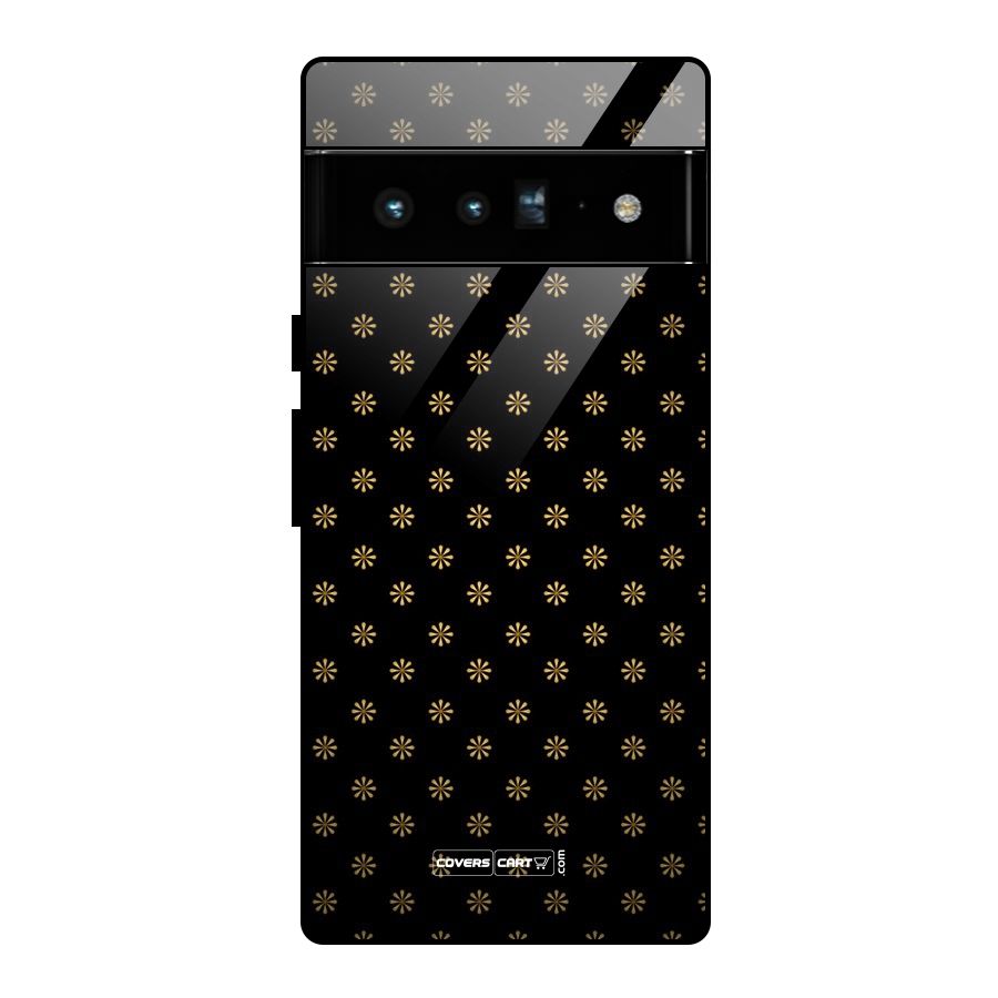 Golden Flowers Glass Back Case for Google Pixel 6 Pro