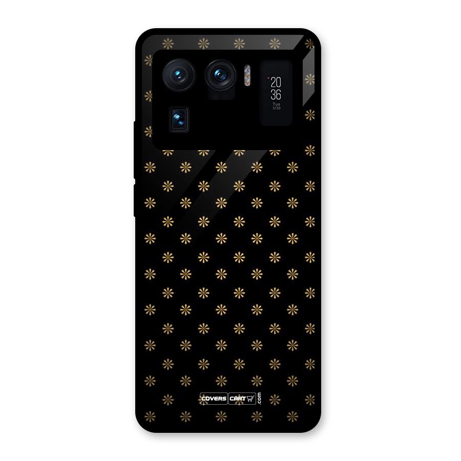 Golden Flowers Glass Back Case for Mi 11 Ultra