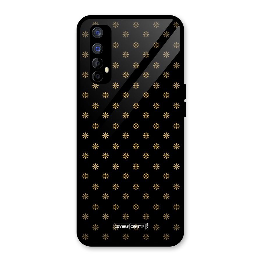 Golden Flowers Glass Back Case for Realme Narzo 20 Pro