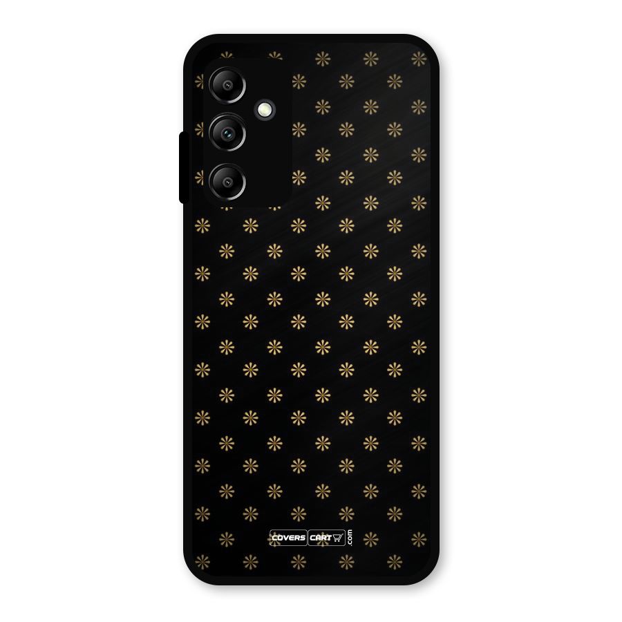 Golden Flowers Metal Back Case for Galaxy A14 5G