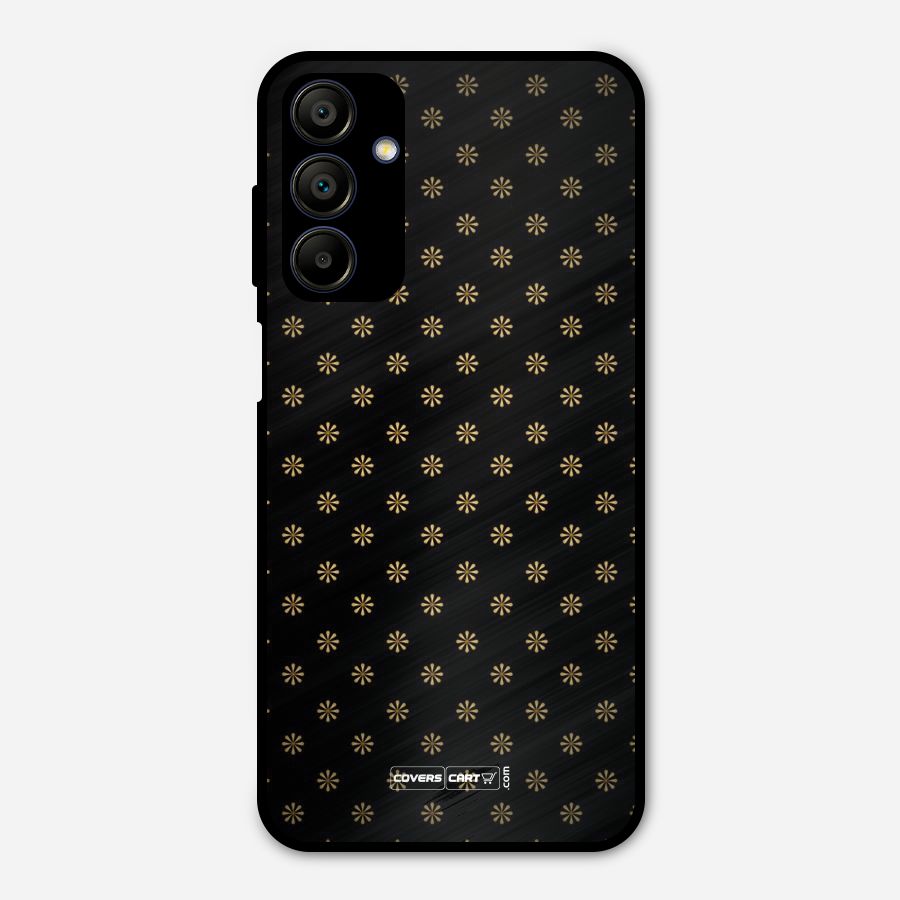 Golden Flowers Metal Back Case for Galaxy A15 5G
