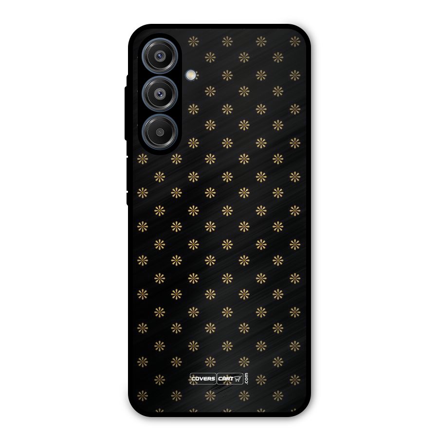 Golden Flowers Metal Back Case for Galaxy A16 5G