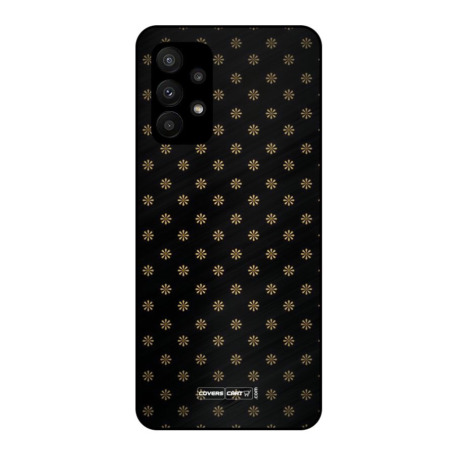 Golden Flowers Metal Back Case for Galaxy A23