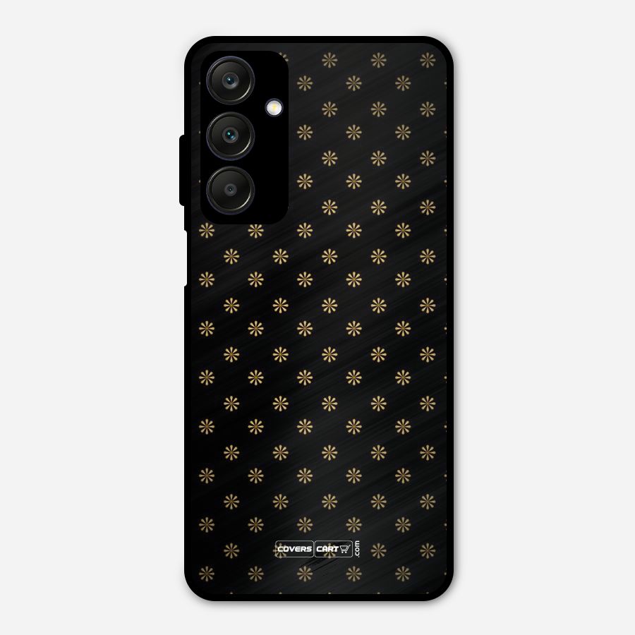 Golden Flowers Metal Back Case for Galaxy A25 5G