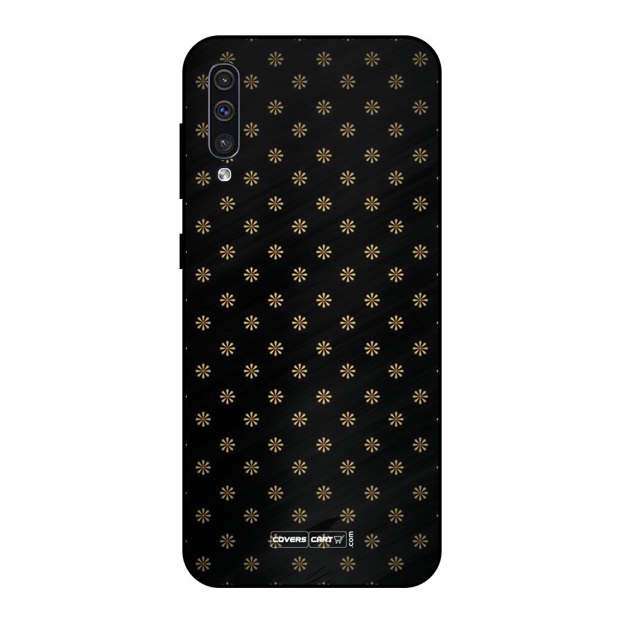 Golden Flowers Metal Back Case for Galaxy A30s