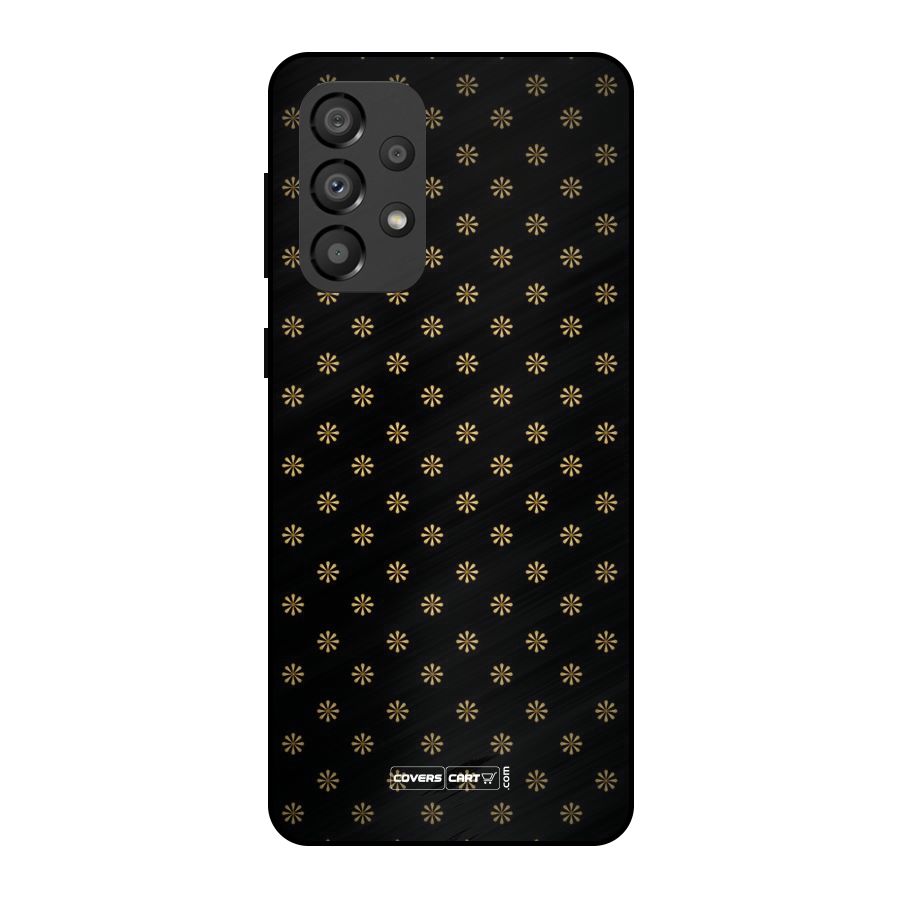 Golden Flowers Metal Back Case for Galaxy A33 5G