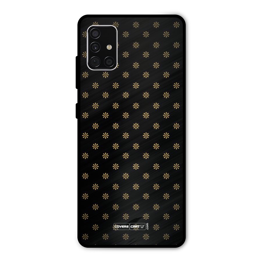 Golden Flowers Metal Back Case for Galaxy A51