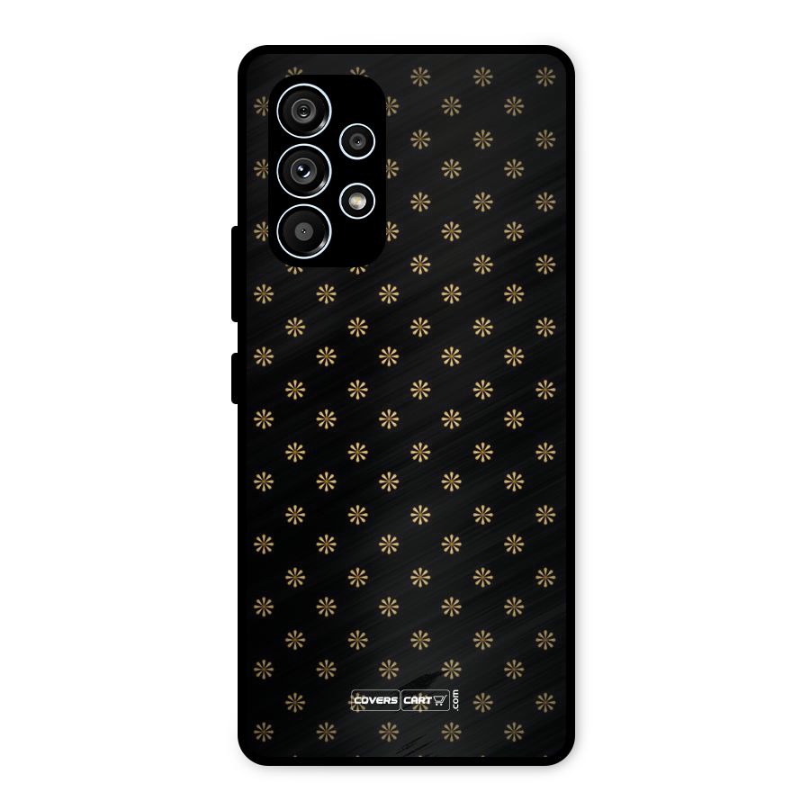 Golden Flowers Metal Back Case for Galaxy A53 5G