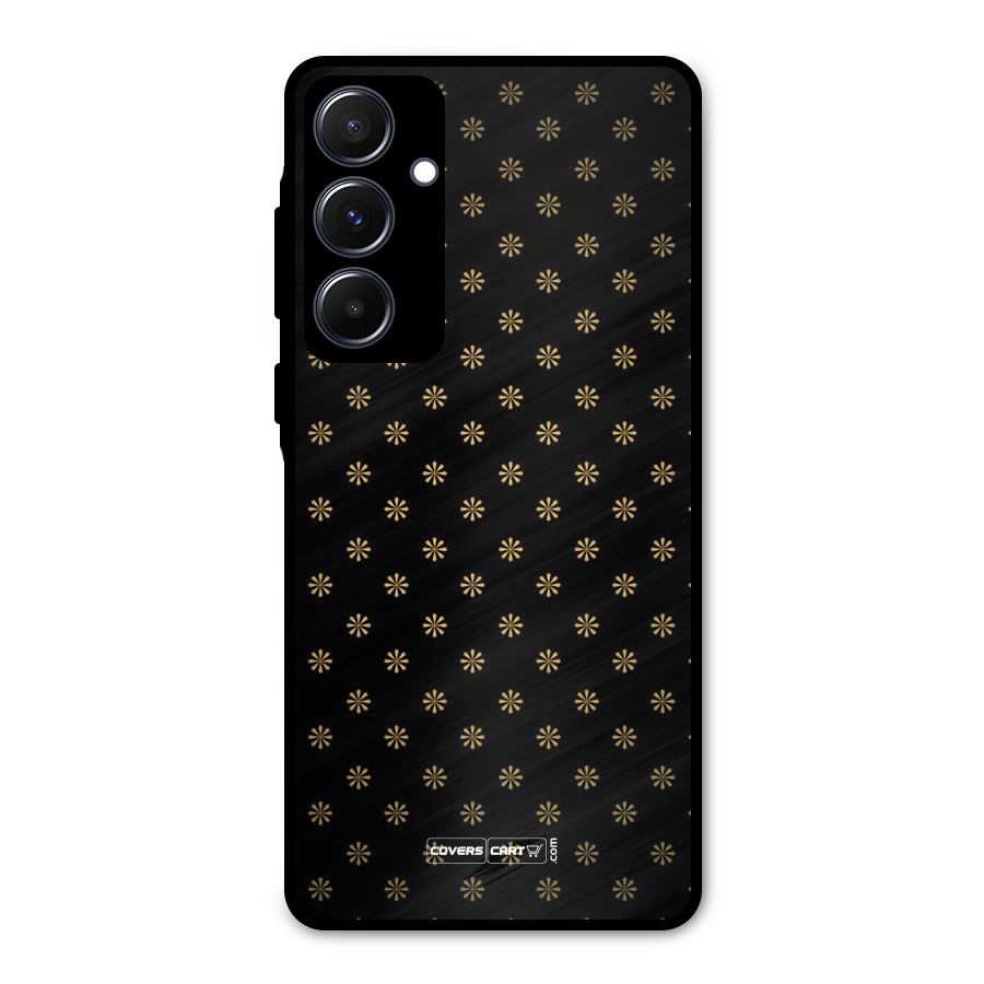 Golden Flowers Metal Back Case for Galaxy A55