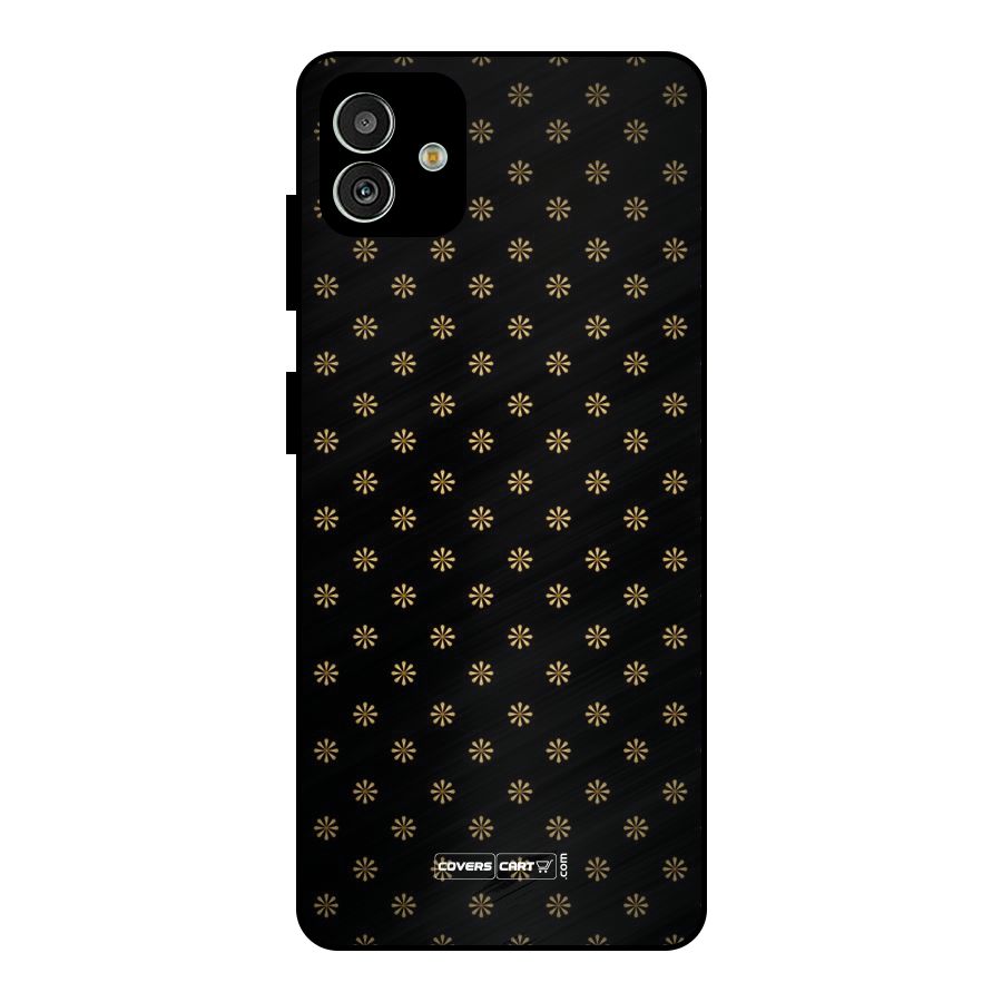 Golden Flowers Metal Back Case for Galaxy M13 5G