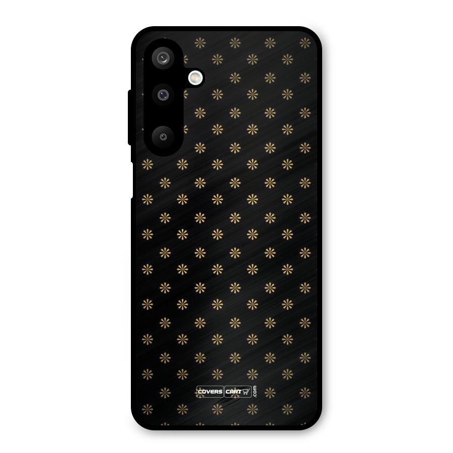 Golden Flowers Metal Back Case for Galaxy M16