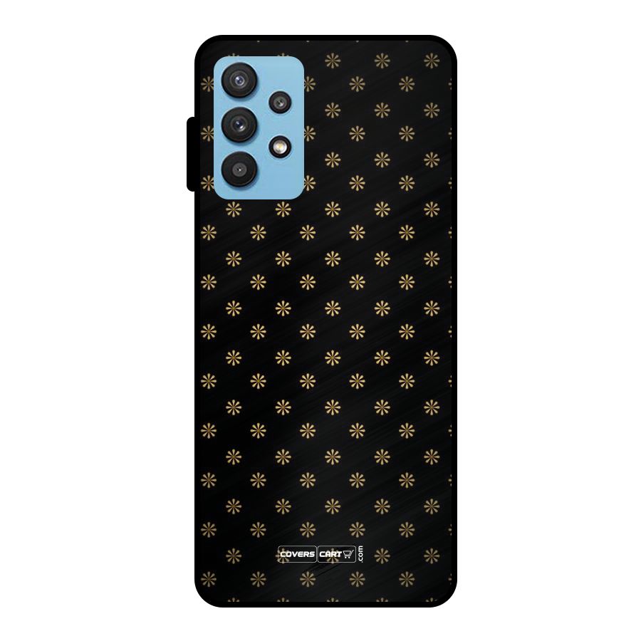 Golden Flowers Metal Back Case for Galaxy M32 5G