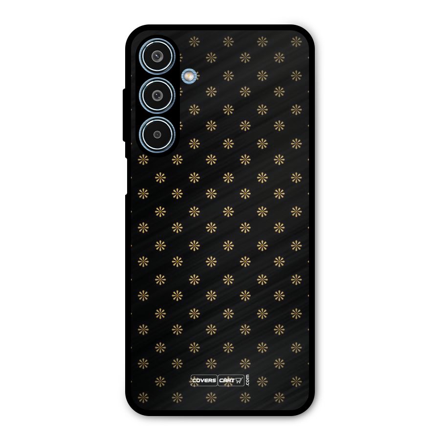 Golden Flowers Metal Back Case for Galaxy M35