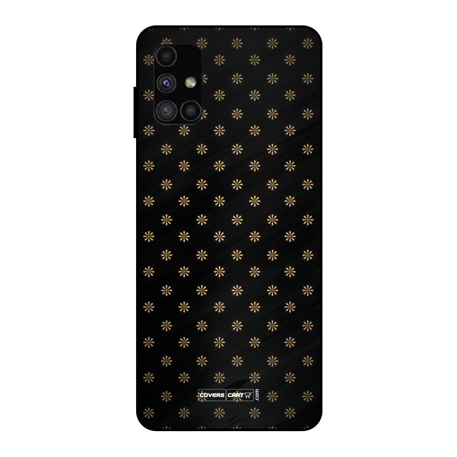 Golden Flowers Metal Back Case for Galaxy M51