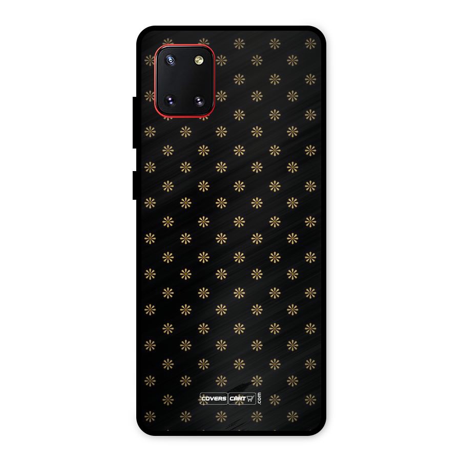 Golden Flowers Metal Back Case for Galaxy Note 10 Lite