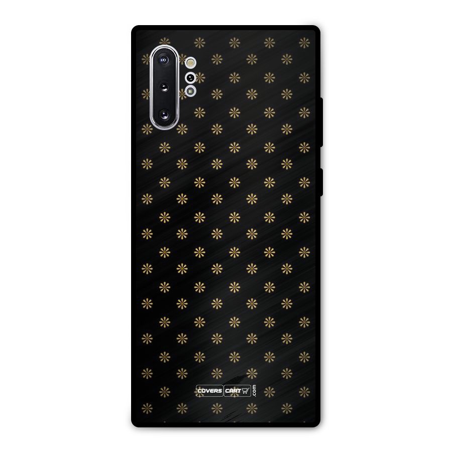 Golden Flowers Metal Back Case for Galaxy Note 10 Plus
