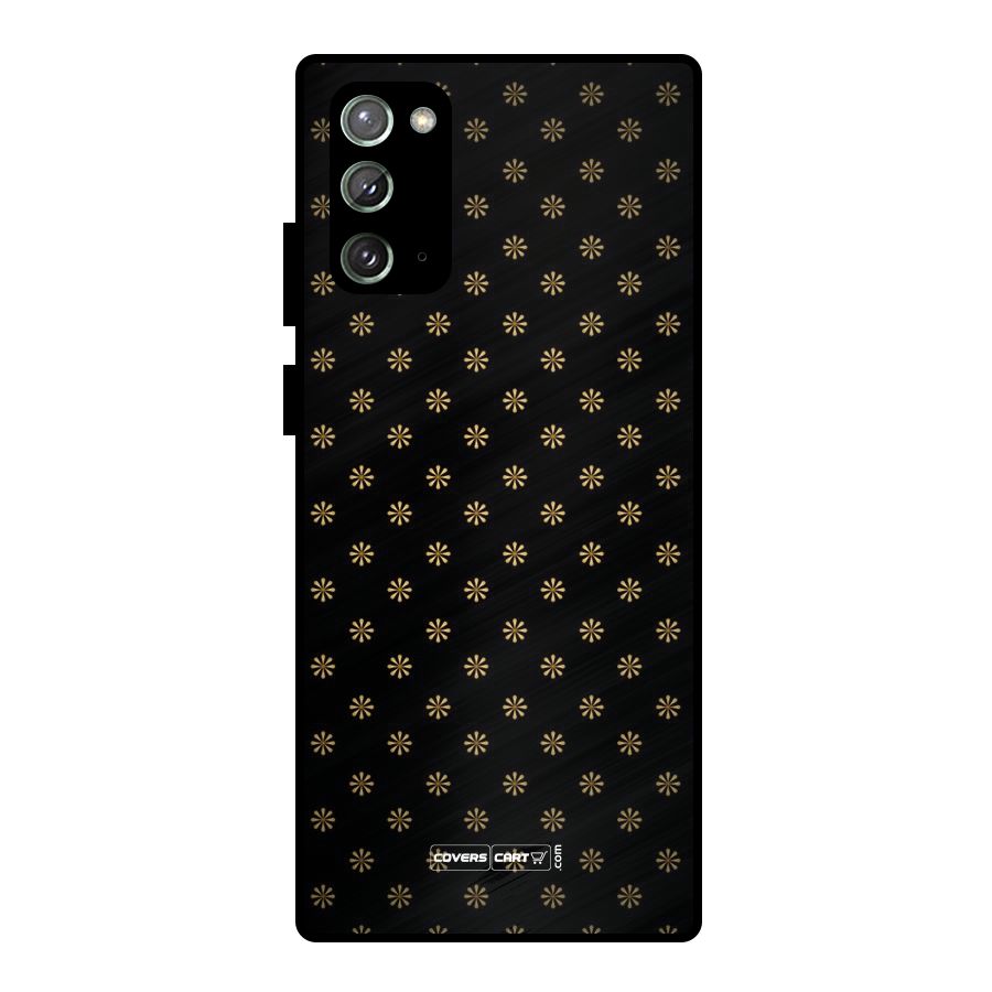 Golden Flowers Metal Back Case for Galaxy Note 20