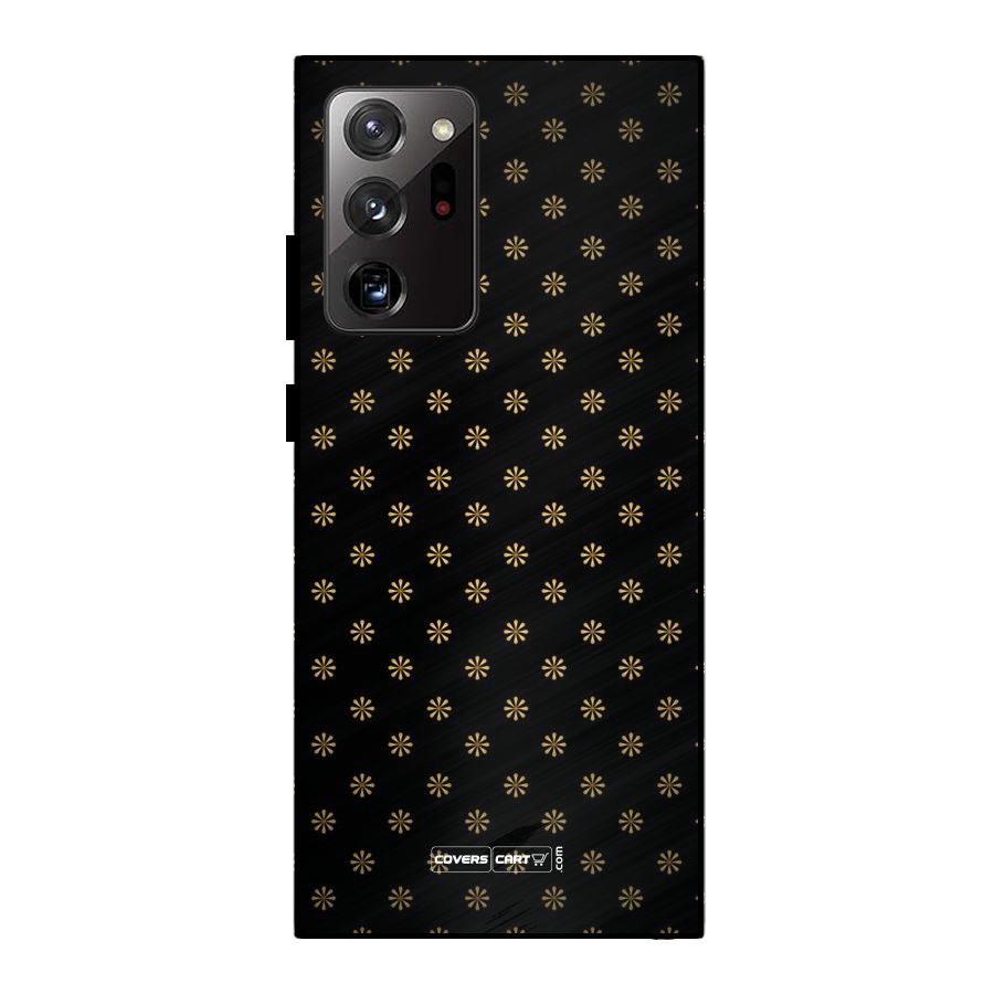 Golden Flowers Metal Back Case for Galaxy Note 20 Ultra