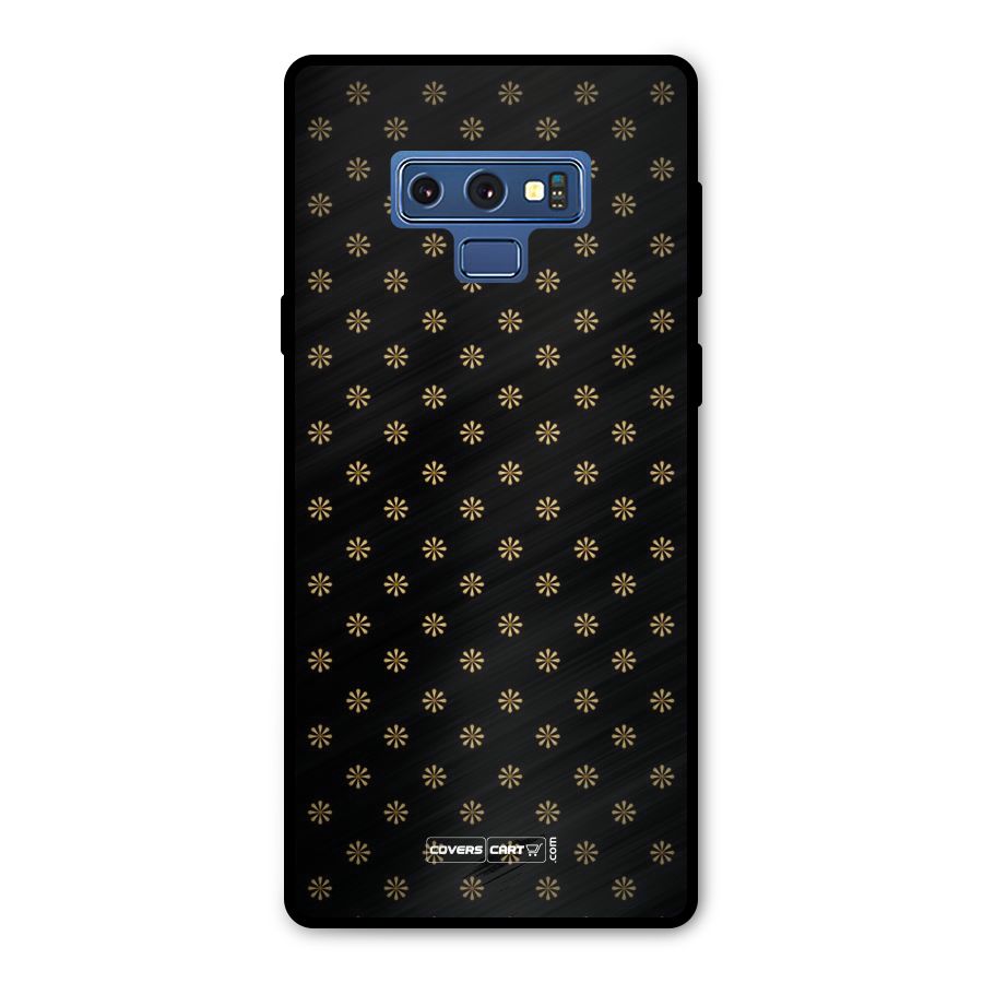 Golden Flowers Metal Back Case for Galaxy Note 9