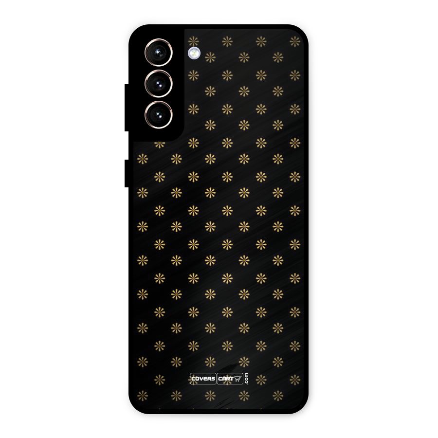 Golden Flowers Metal Back Case for Galaxy S21 Plus