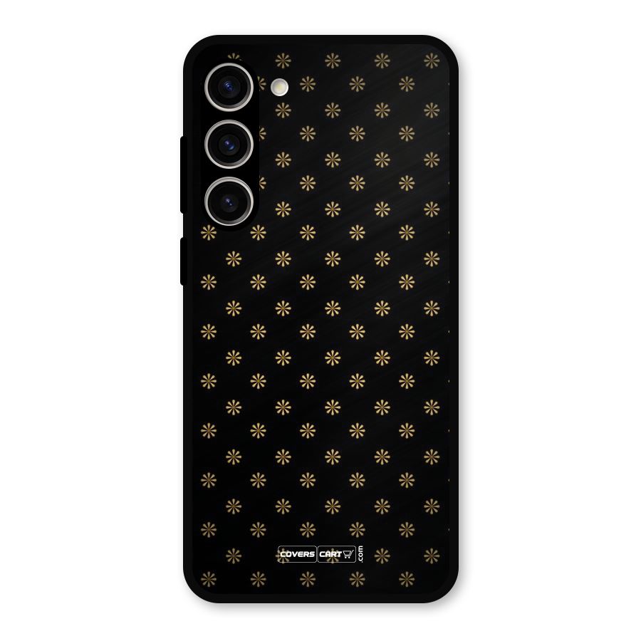 Golden Flowers Metal Back Case for Galaxy S23 Plus