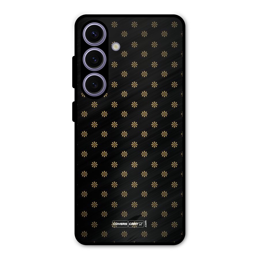 Golden Flowers Metal Back Case for Galaxy S24