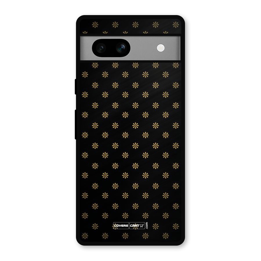 Golden Flowers Metal Back Case for Google Pixel 7a