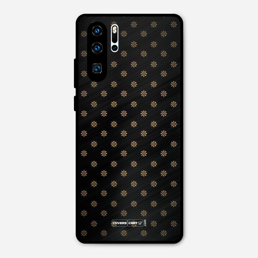 Golden Flowers Metal Back Case for Huawei P30 Pro