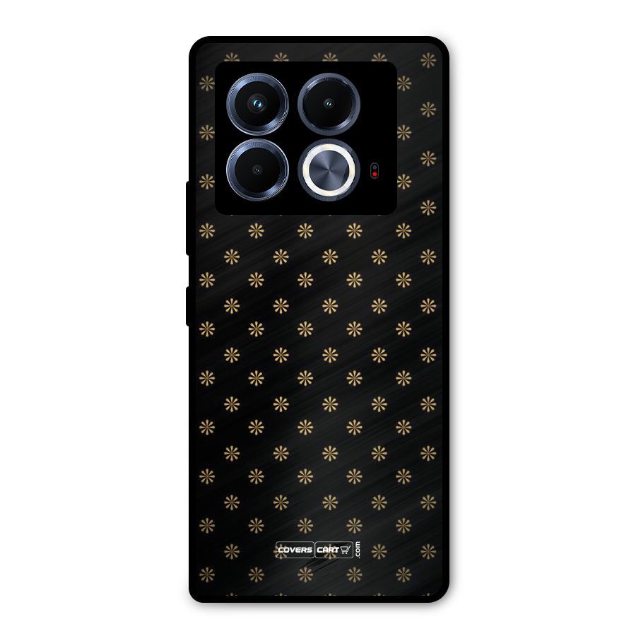 Golden Flowers Metal Back Case for Infinix Note 40 5G