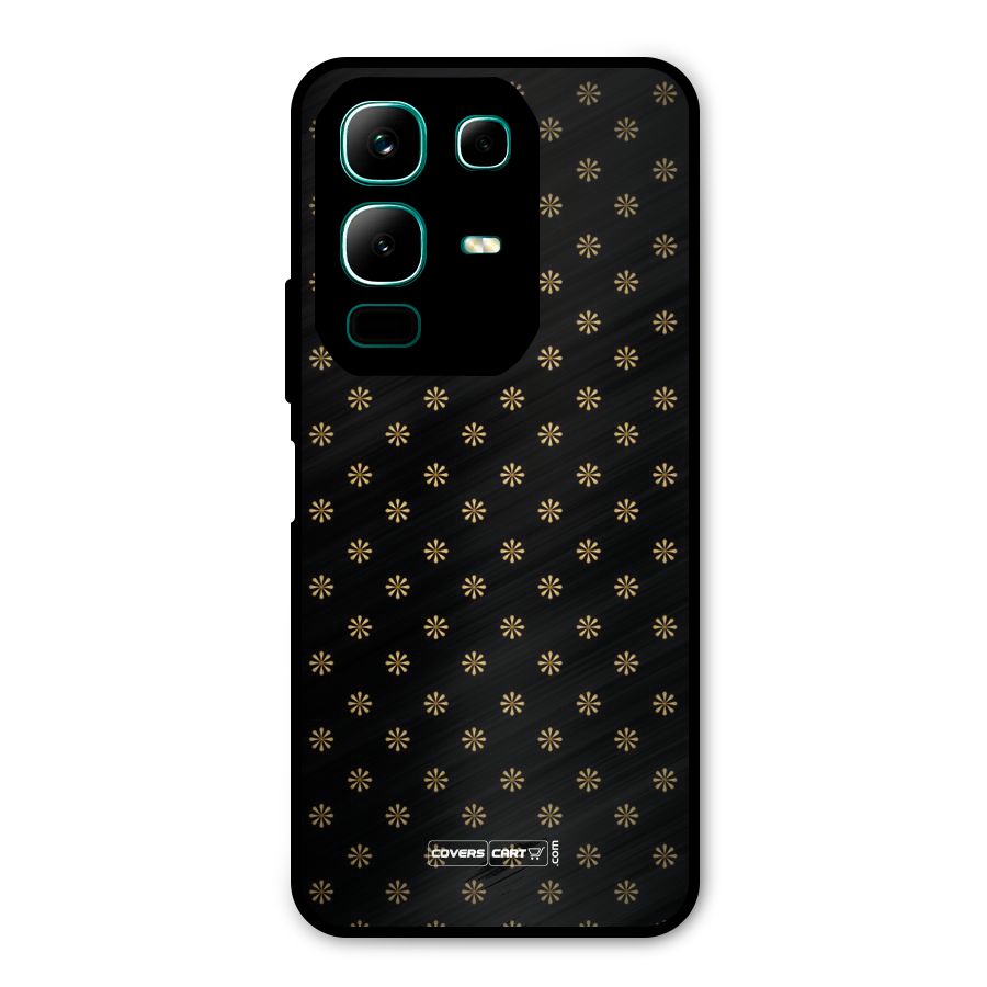 Golden Flowers Metal Back Case for Infinix Note 50x