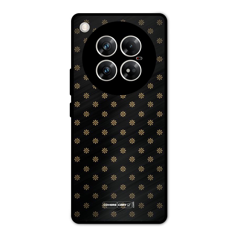 Golden Flowers Metal Back Case for Infinix Zero 40 5G