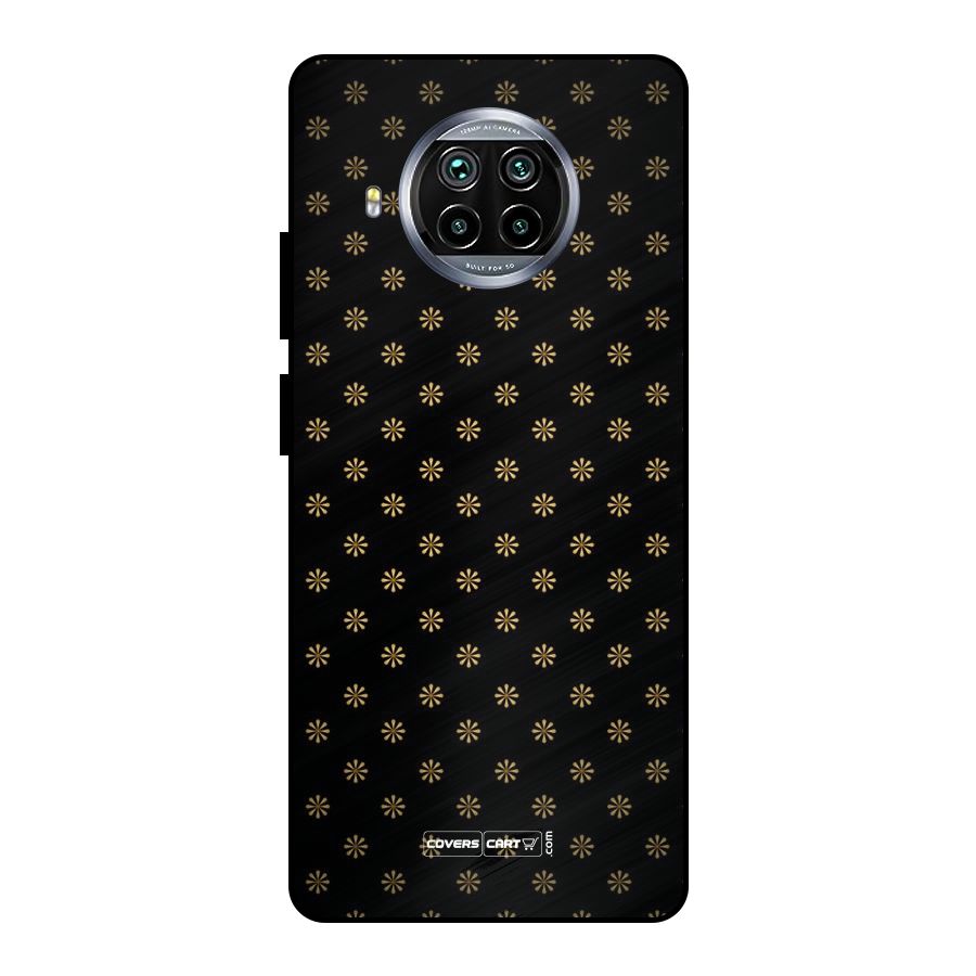 Golden Flowers Metal Back Case for Mi 10i