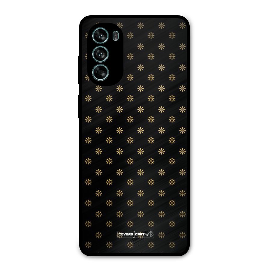 Golden Flowers Metal Back Case for Moto G62
