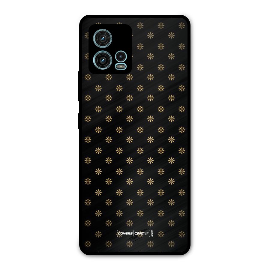 Golden Flowers Metal Back Case for Moto G72