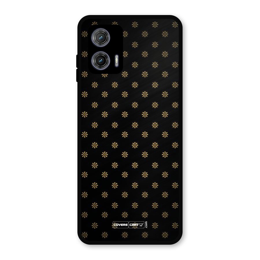Golden Flowers Metal Back Case for Moto G73