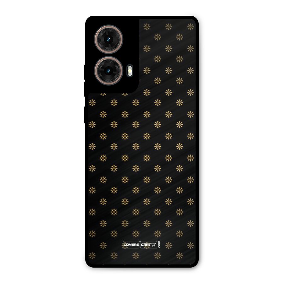 Golden Flowers Metal Back Case for Moto G85