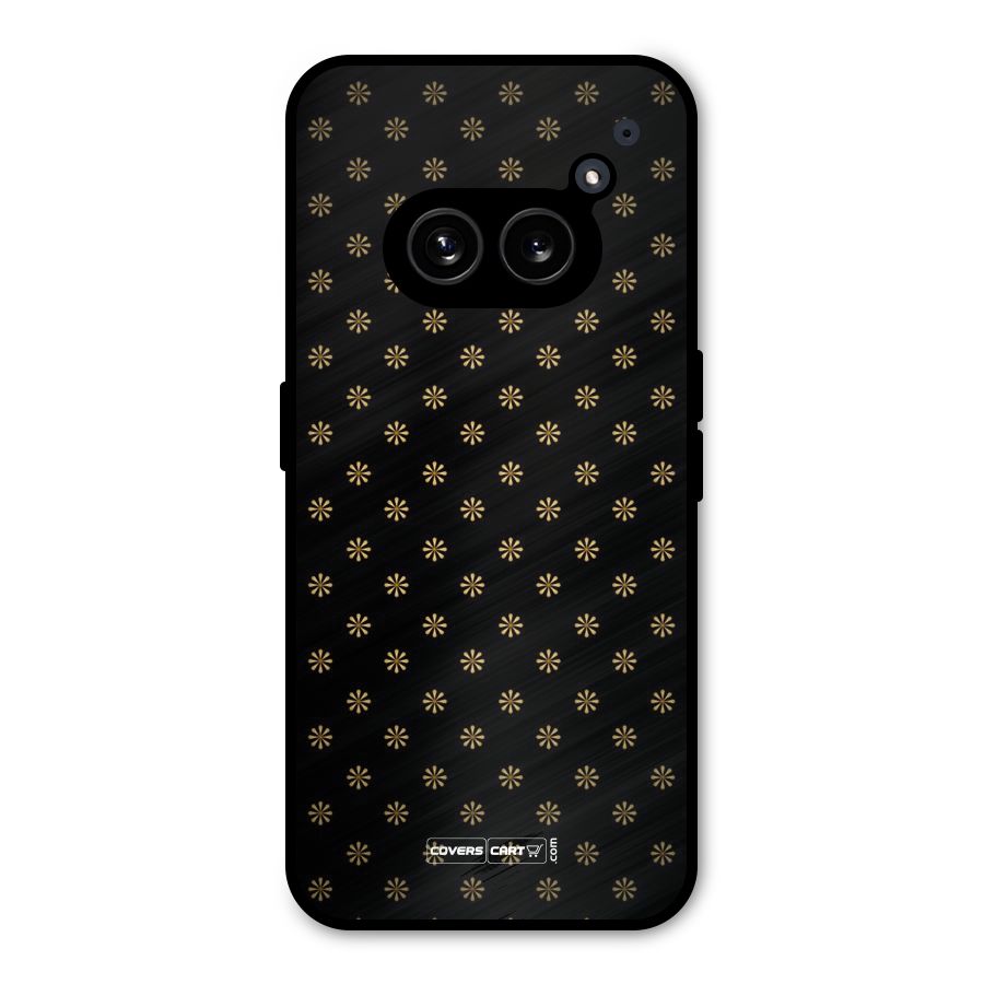 Golden Flowers Metal Back Case for Nothing Phone 2a Plus