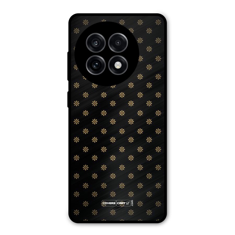 Golden Flowers Metal Back Case for OnePlus 13R