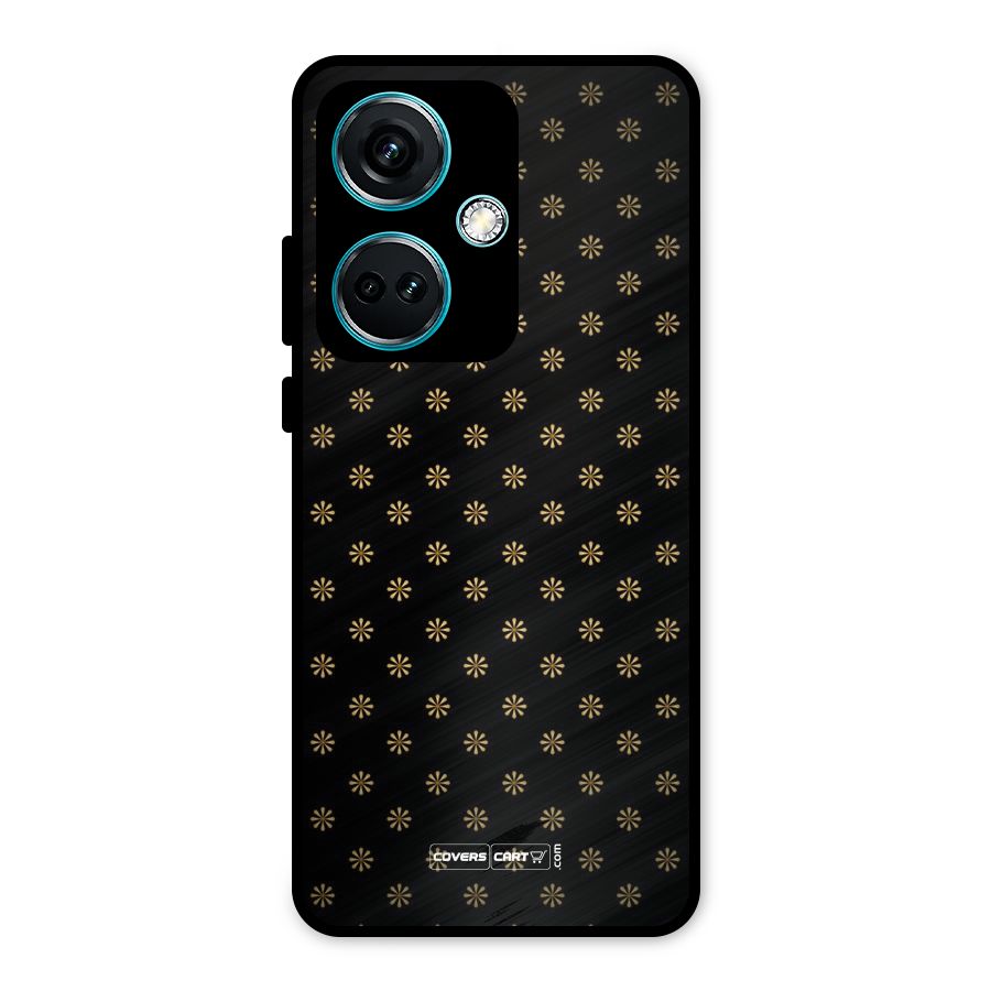 Golden Flowers Metal Back Case for OnePlus Nord CE 3 5G