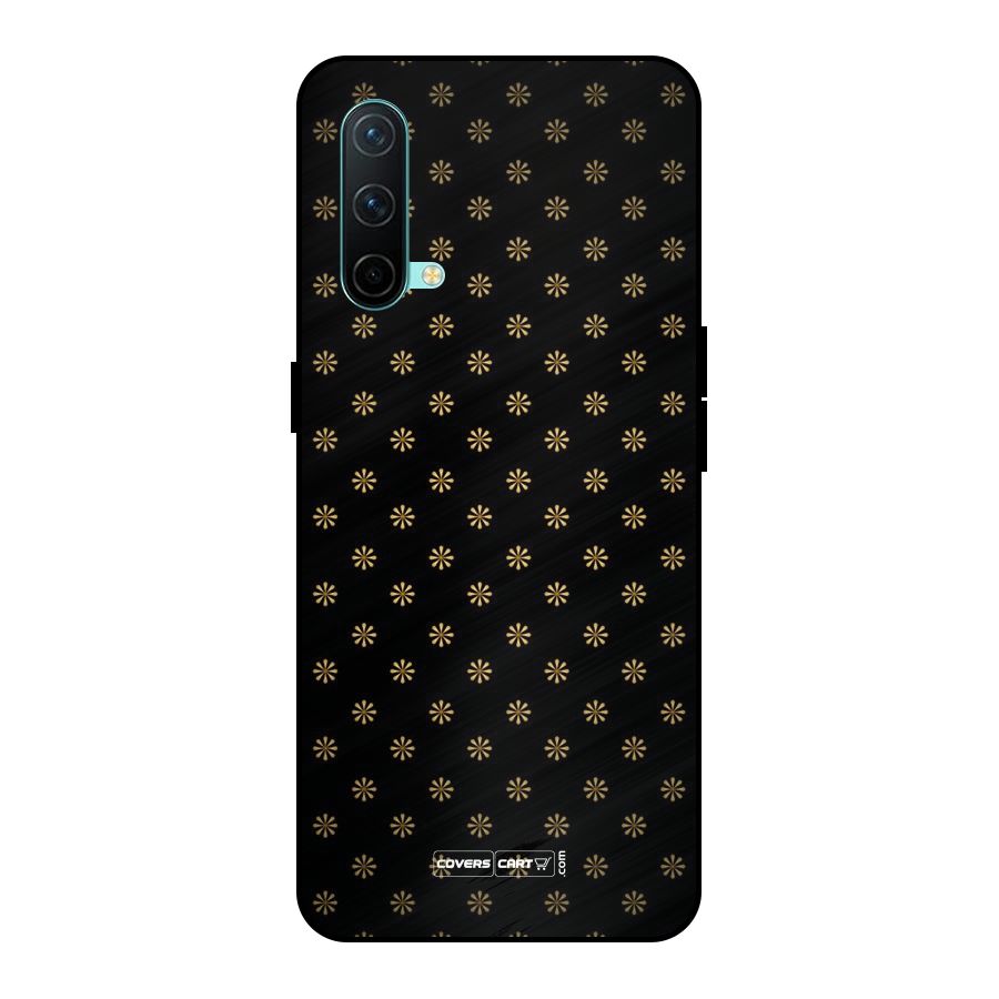 Golden Flowers Metal Back Case for OnePlus Nord CE 5G