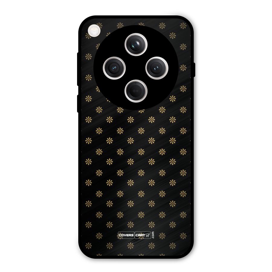 Golden Flowers Metal Back Case for Oppo Find X8