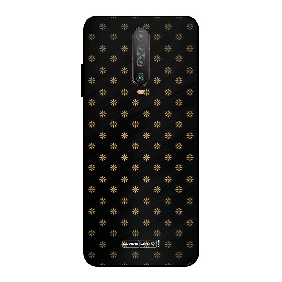 Golden Flowers Metal Back Case for Poco X2