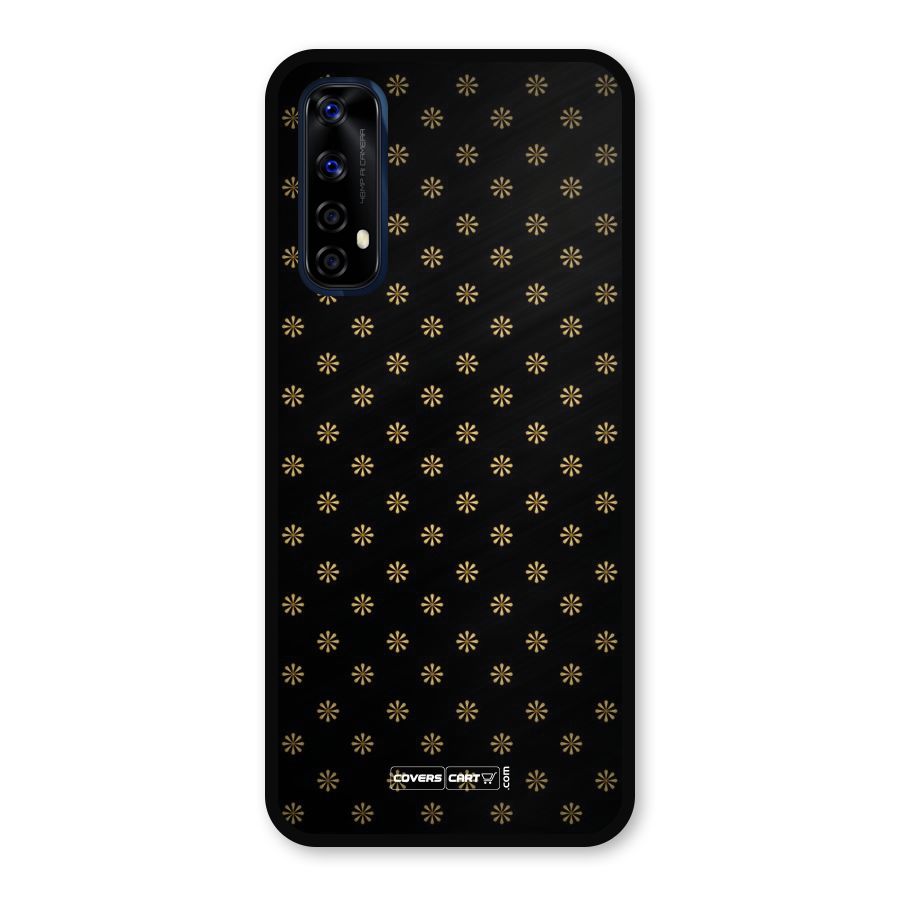 Golden Flowers Metal Back Case for Realme 7