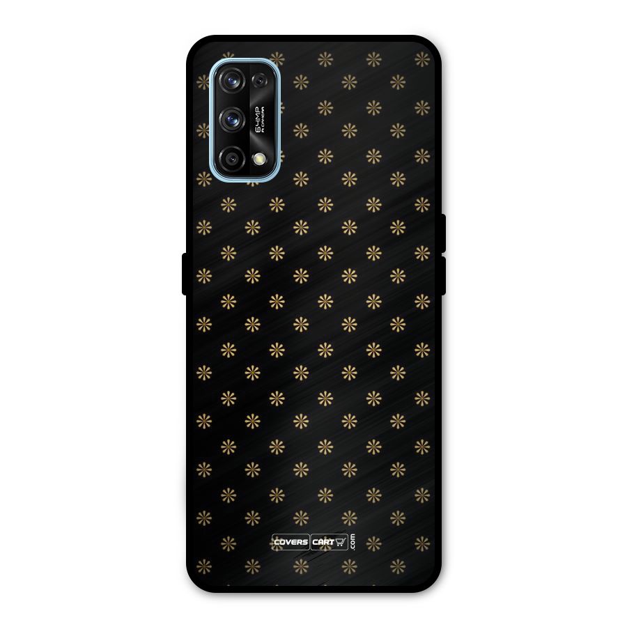 Golden Flowers Metal Back Case for Realme 7 Pro