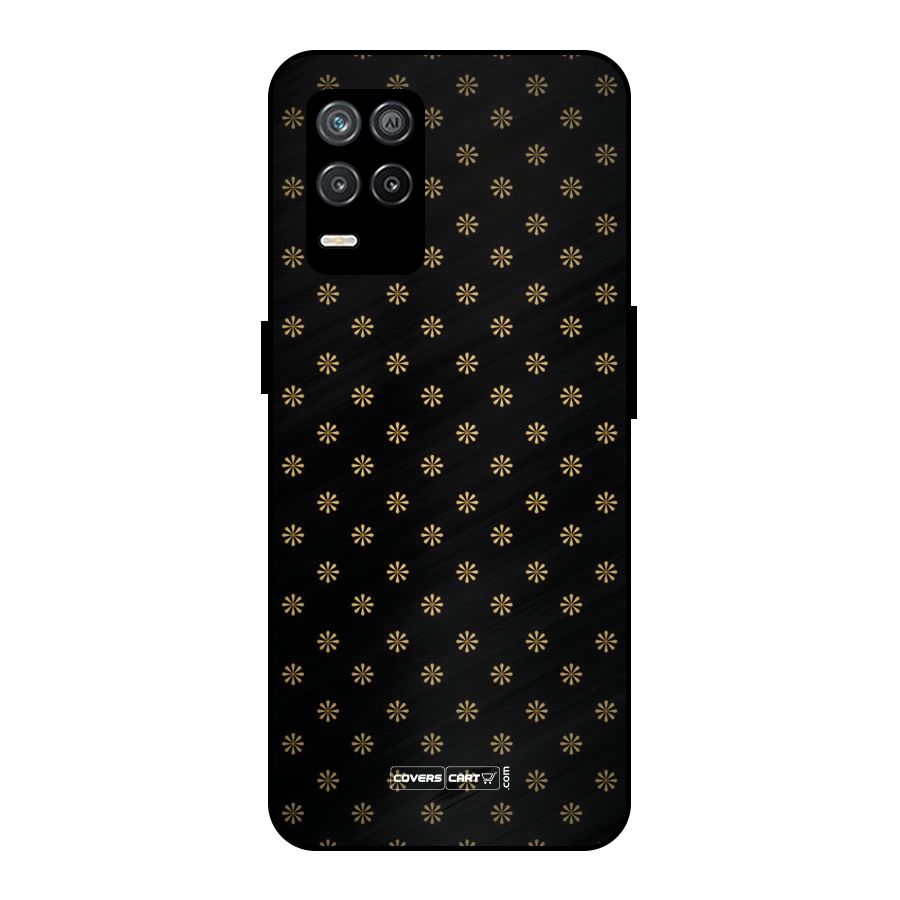 Golden Flowers Metal Back Case for Realme 8s 5G